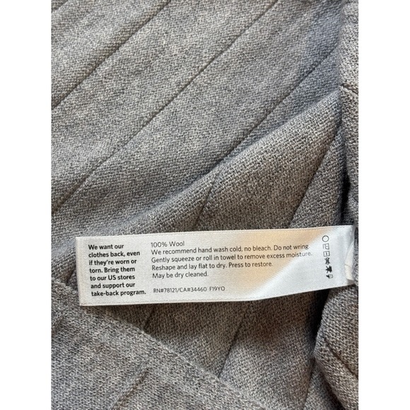 Eileen Fisher Petite Washable Wool Rib Release Pleat Dress Knit Midi Sz PP - Picture 4 of 7